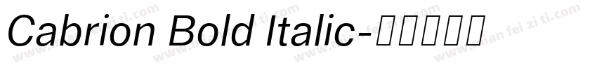 Cabrion Bold Italic字体转换